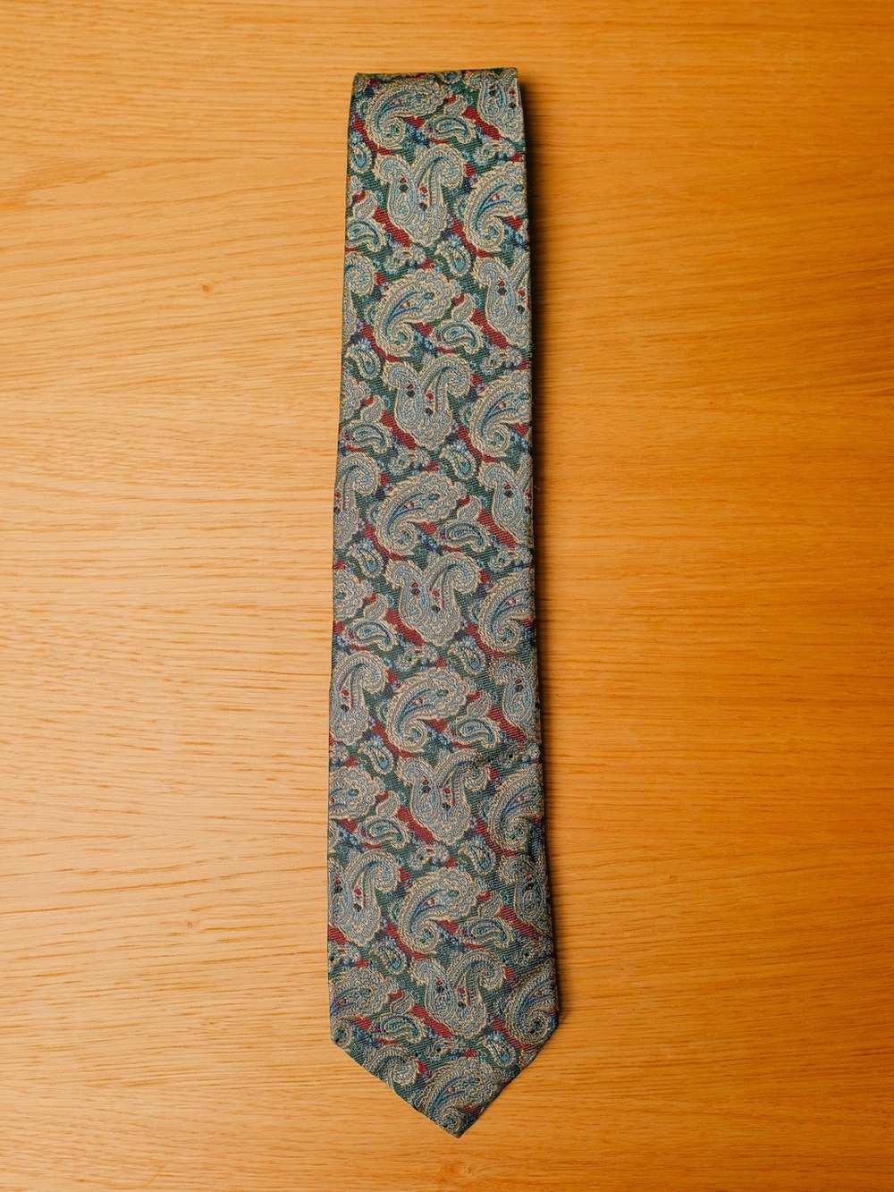 Rare Vintage Polo Ralph Lauren Handmade Jacquard Paisley Silk Tie